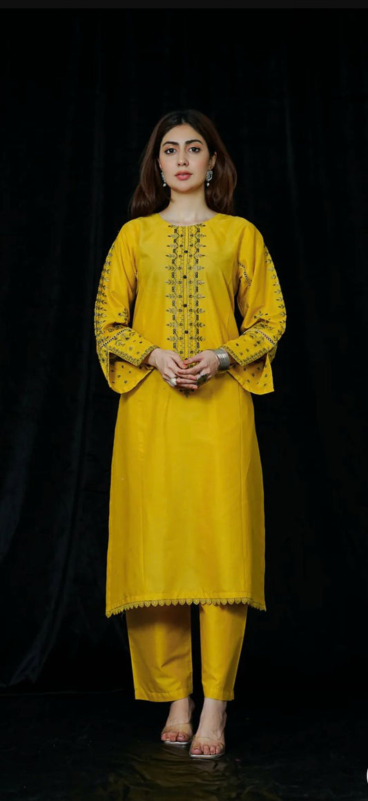 GOLDEN MUSTERD KAMEEZ SHALWAR