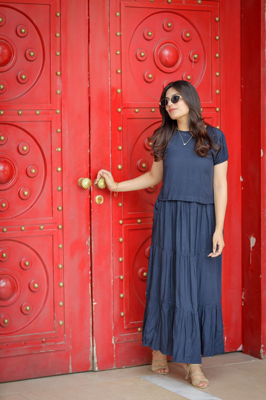 NAVY SKIRT SHIRT