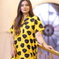 YELLOW DOTED LONG FROK