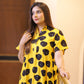 YELLOW DOTED LONG FROK