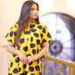 YELLOW DOTED LONG FROK