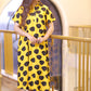YELLOW DOTED LONG FROK