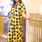 YELLOW DOTED LONG FROK
