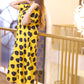 YELLOW DOTED LONG FROK