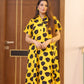 YELLOW DOTED LONG FROK