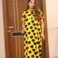 YELLOW DOTED LONG FROK