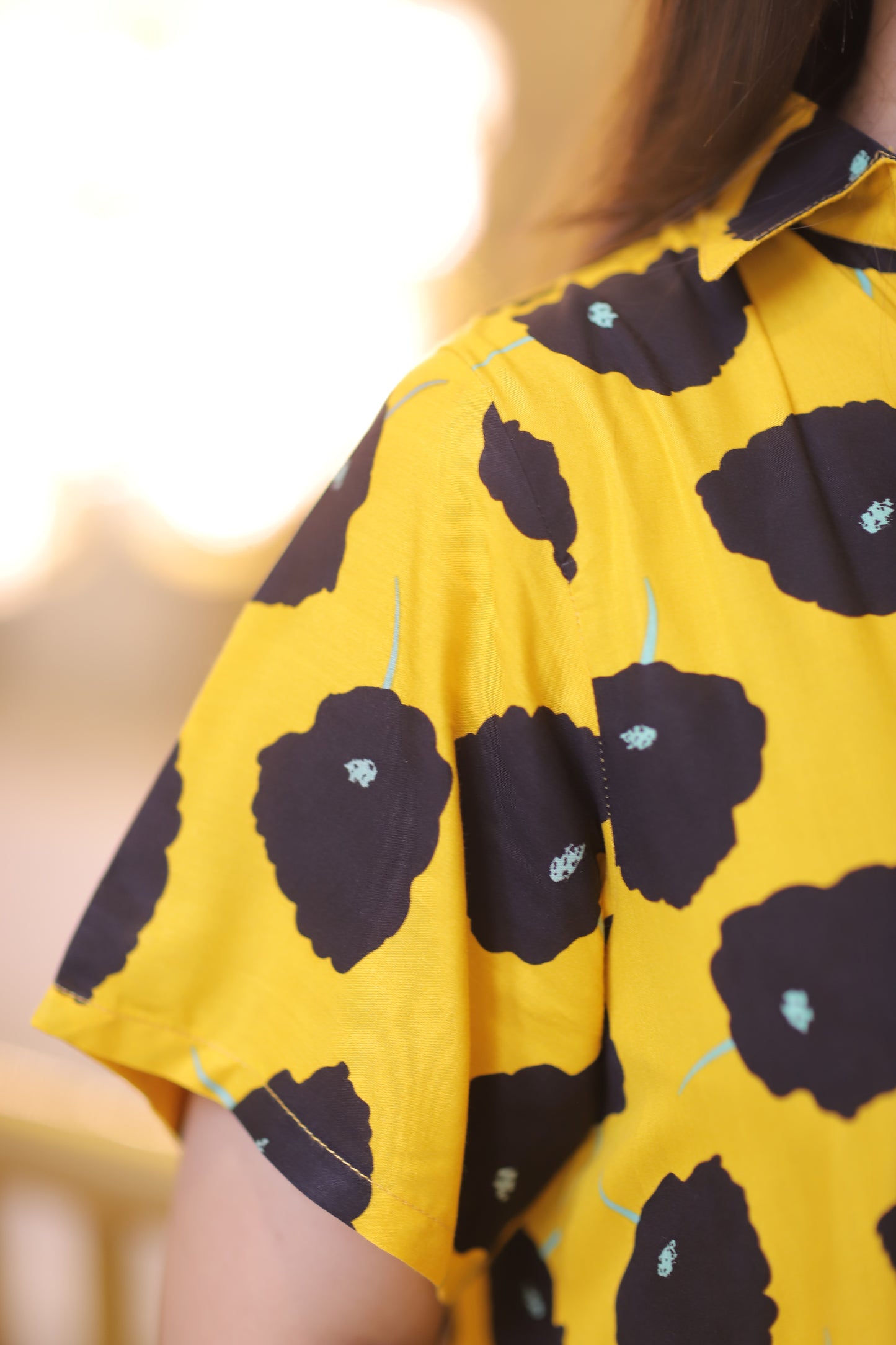 YELLOW DOTED LONG FROK