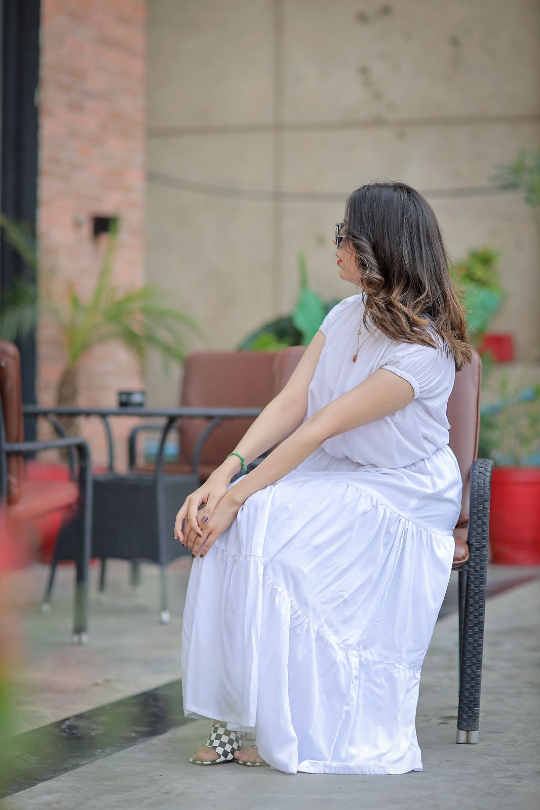 WHITE PRINTED SKIRT SHIRT