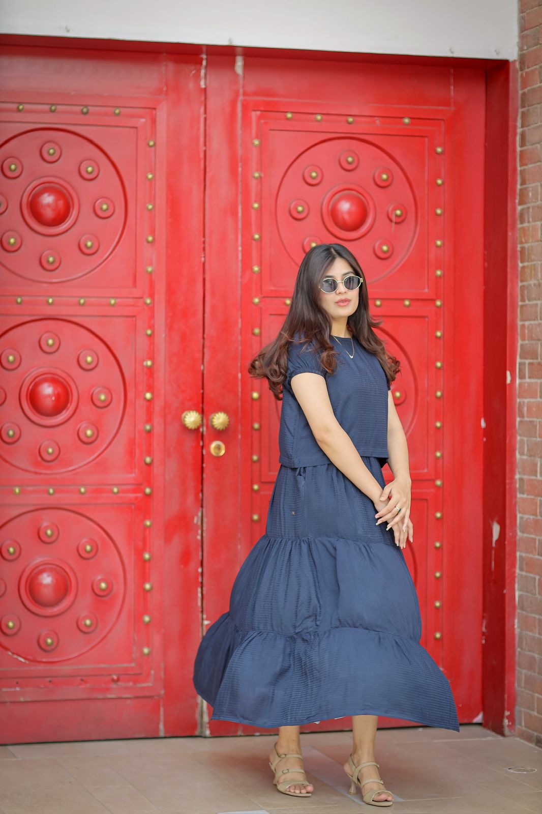 NAVY SKIRT SHIRT