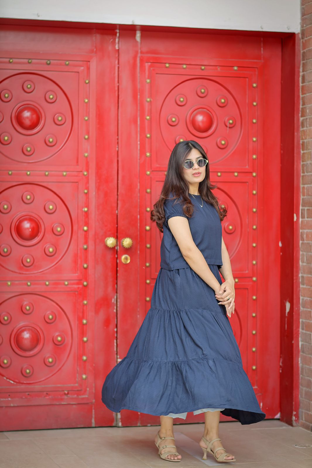 NAVY SKIRT SHIRT
