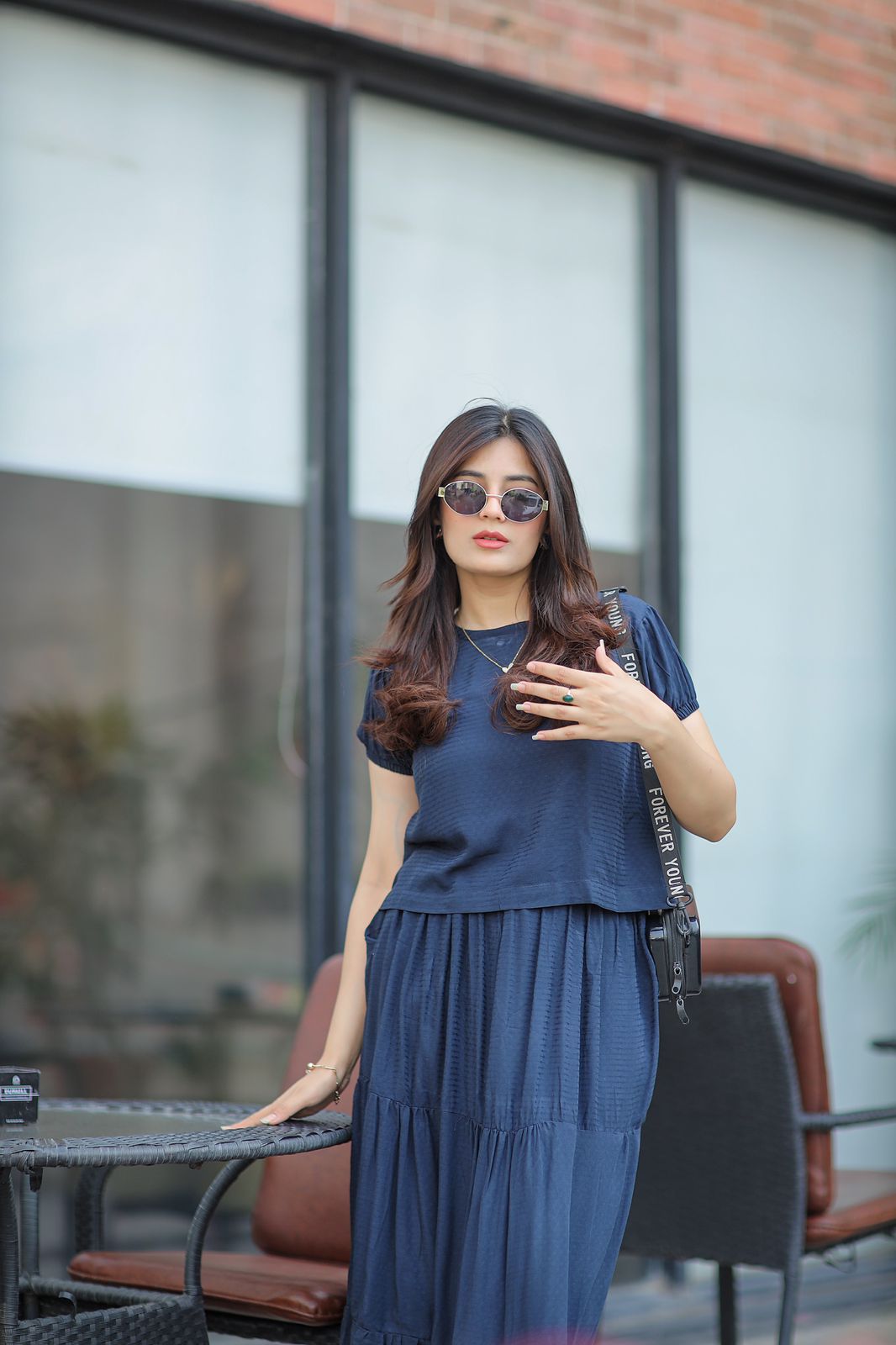 NAVY SKIRT SHIRT